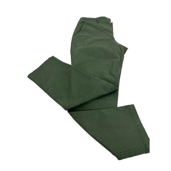 Gap Women’s Girlfriend Khaki Pants 8 Green Chinos Casual Zip Button Loops Pocket - Picture 4 of 11